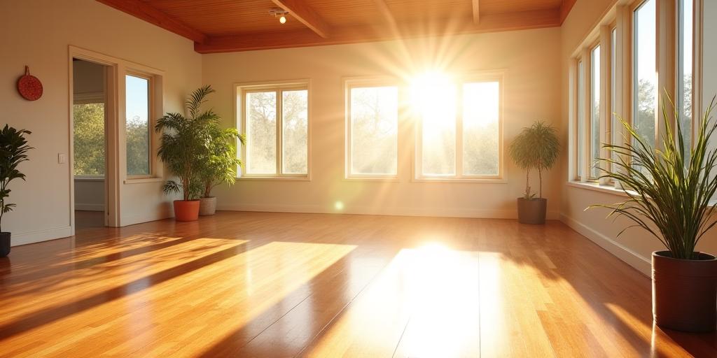 햇살이 비치는 메인 수련실